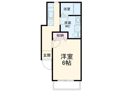 プランドール溝の口(1K/4階)の間取り写真