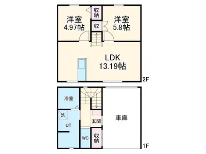 STONE VILLAGE(2LDK/1階)の間取り写真