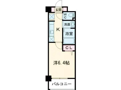 アスミール伊都(1K/5階)の間取り写真