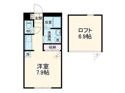 桜森スクエアⅡ(ワンルーム/2階)の間取り写真