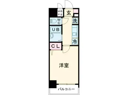 メインステージ巣鴨(1K/6階)の間取り写真