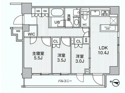ALIVIS綾瀬(3LDK/2階)の間取り写真