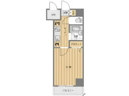 ステージファースト神楽坂2(1K/7階)の間取り写真