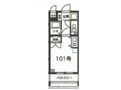 ニチエーイン26(ワンルーム/1階)の間取り写真