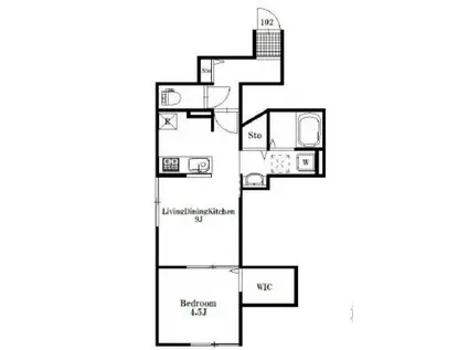 ウィステリアアイ(1LDK/1階)の間取り写真