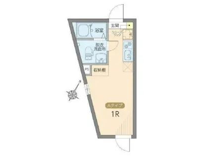 レピュア雪谷レジデンス(ワンルーム/1階)の間取り写真