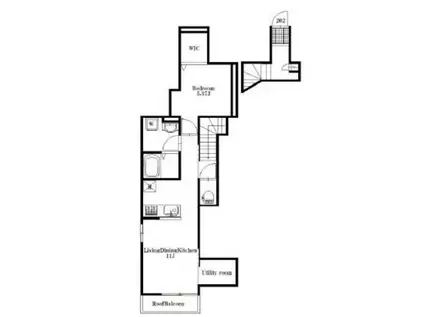 ウィステリアアイ(1LDK/2階)の間取り写真