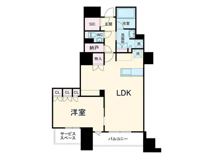 パークホームズ京都二条城(1SLDK/3階)の間取り写真