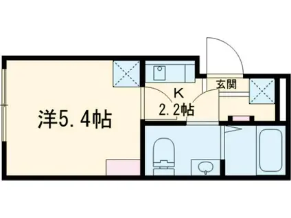 VIETA西小岩(1K/3階)の間取り写真
