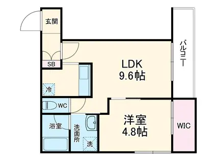 ウェルスクエア京都四条大宮(1LDK/2階)の間取り写真
