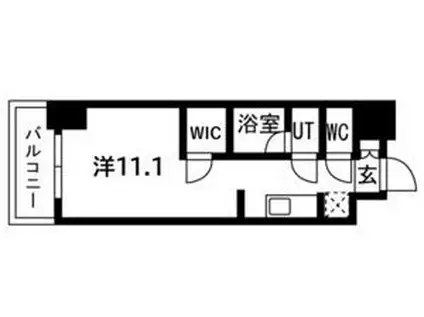 ウェリスアーバン守口(ワンルーム/4階)の間取り写真