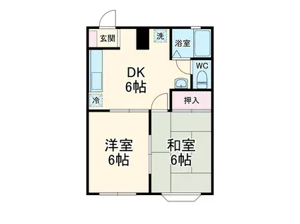 チェリーハウス桜花園(2DK)の間取り写真