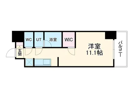 ウェリスアーバン守口(ワンルーム/4階)の間取り写真