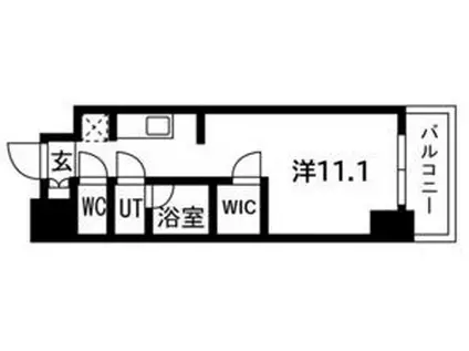 ウェリスアーバン守口(ワンルーム/6階)の間取り写真