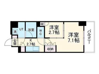 ウェリスアーバン守口(2K/2階)の間取り写真