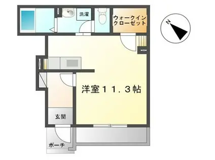 EPOCH・K(ワンルーム/1階)の間取り写真