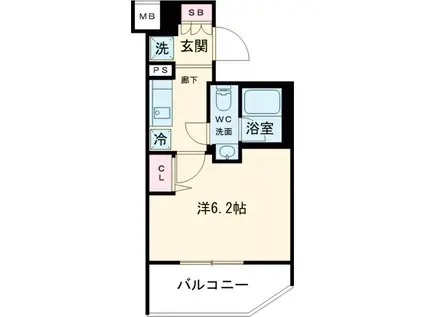 RELUXIA成増Ⅱ(1K/4階)の間取り写真