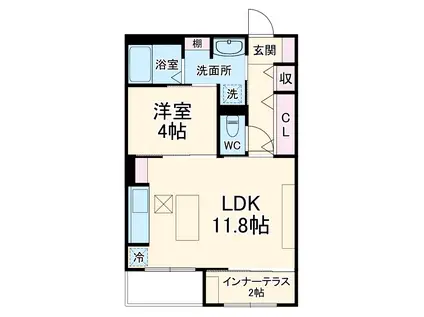 MAISON DE THALIA(1LDK/2階)の間取り写真