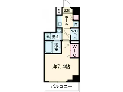 HYS KAMEARI(1K/1階)の間取り写真