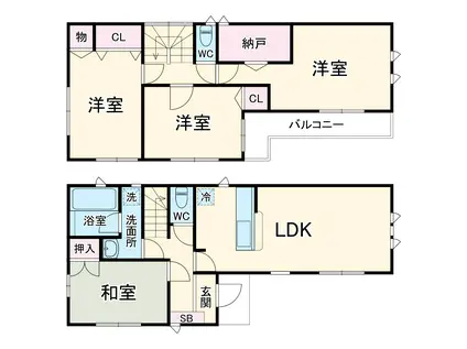 東海道本線 戸塚駅 バス乗車時間:10分 吹上バス停で下車 徒歩12分 2階建 築13年(4SLK)の間取り写真