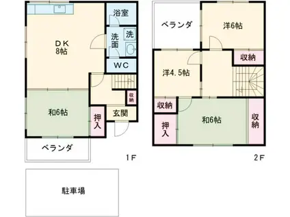 南海電鉄泉北線 光明池駅 徒歩17分 2階建 築39年(4DK)の間取り写真