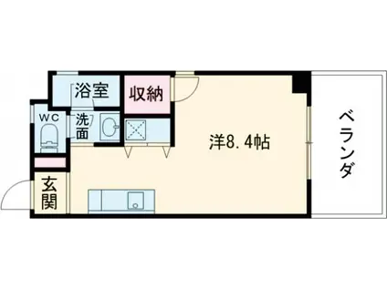 カーサラピスラズリ(ワンルーム/5階)の間取り写真