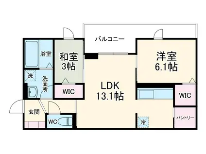 MAISON DE RICHESSE(2LDK/1階)の間取り写真