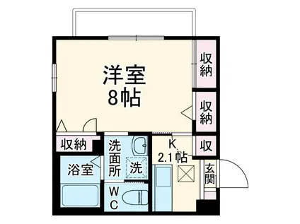 サングランドKT(1K/1階)の間取り写真