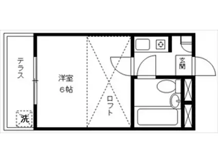 メゾン幕張(1K/2階)の間取り写真