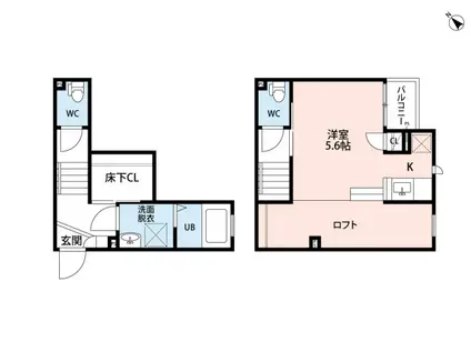 CB鴻巣サンティエ(1K/2階)の間取り写真