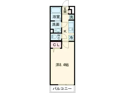 リブリ・トリポリスⅠ(1K/2階)の間取り写真