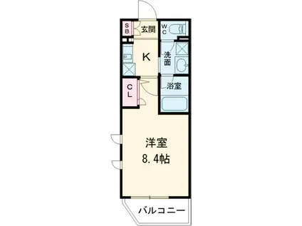 サンピエス江古田(1K/2階)の間取り写真