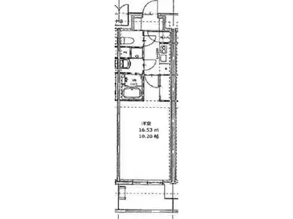 パラドールY(1K/3階)の間取り写真