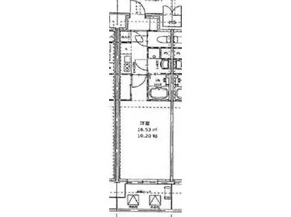 パラドールY(1K/3階)の間取り写真