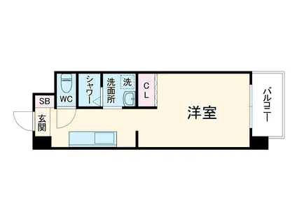 ディスターアベニュー(1K/4階)の間取り写真