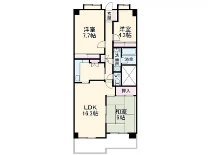 フォレスト早稲田(3LDK/3階)の間取り写真
