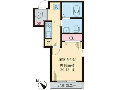 LUXE MATSUBARA(1K/3階)の間取り写真