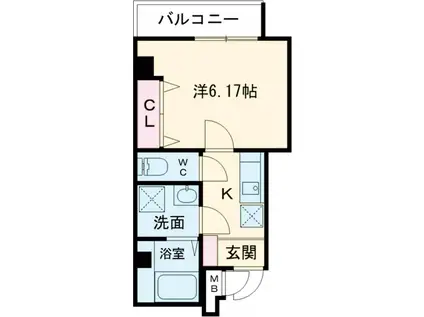 ベラ・パルラ船堀(1K/1階)の間取り写真