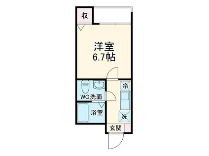 アザーレ・ソラ海老名(1K/1階)の間取り写真