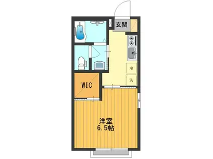 コンフォートヨコタ(1K/1階)の間取り写真