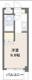 土屋ビル(1K/7階)の間取り写真