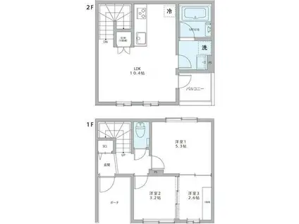 メテオレジデンス千石(2LDK)の間取り写真