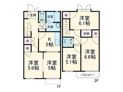 ハルモニー鵠沼A(5K)の間取り写真