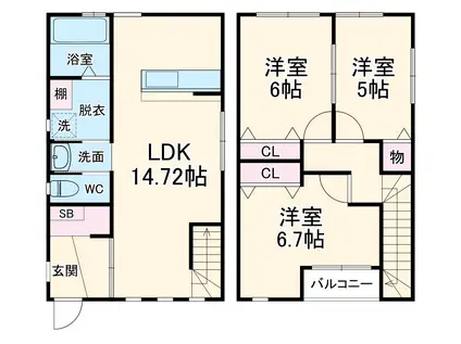ロハス・ラポール(3LDK)の間取り写真