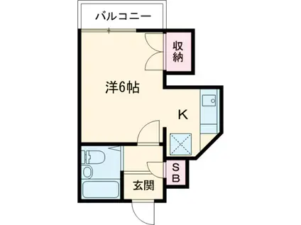 メゾンカナール(1K/1階)の間取り写真