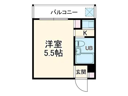 セントラルマンション(ワンルーム/1階)の間取り写真