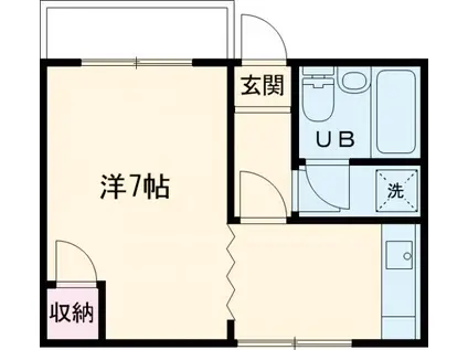 メゾンドローズ(1K/2階)の間取り写真