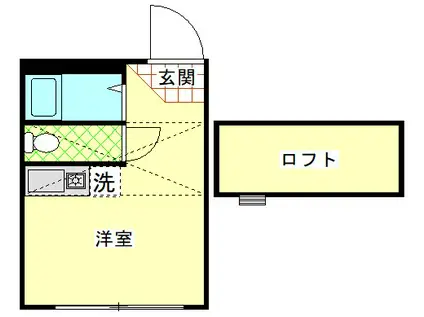 ユナイト浜町ランバートンの杜(ワンルーム/2階)の間取り写真