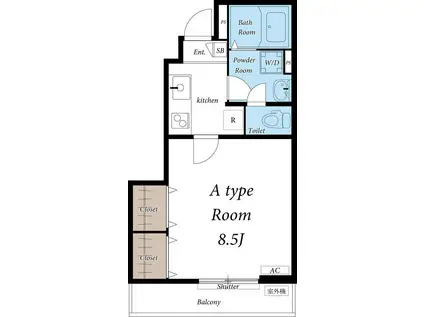 リブリ・さくら大工(1K/1階)の間取り写真