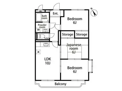 シーダータウン(3LDK/1階)の間取り写真